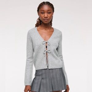 A&F Tie - front cardigan